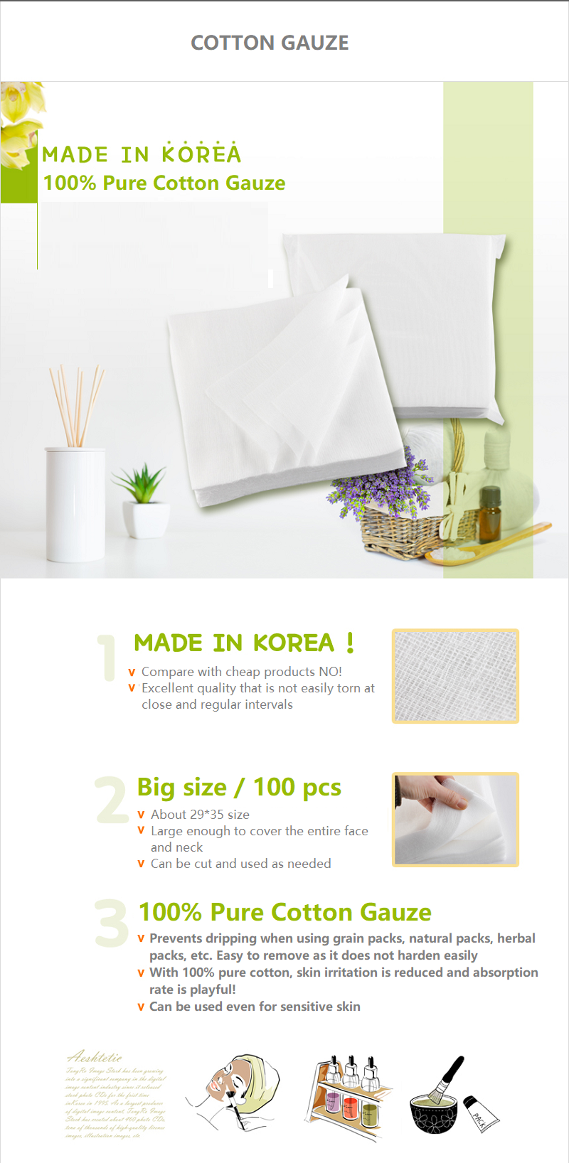 SkinCare Gauze Face mask -100pcs