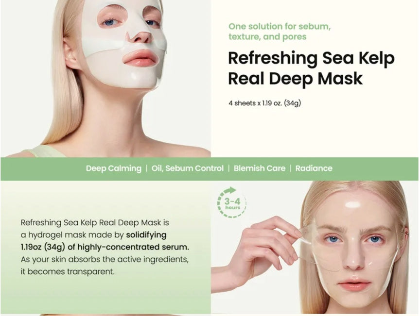Refreshing Sea Kelp Real Deep Mask 4pc/box